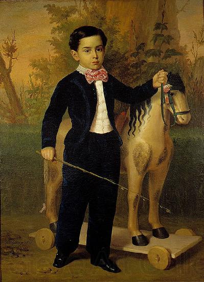 Antonio Maria Esquivel Retrato del nino Carlos Pomar Margrand Norge oil painting art